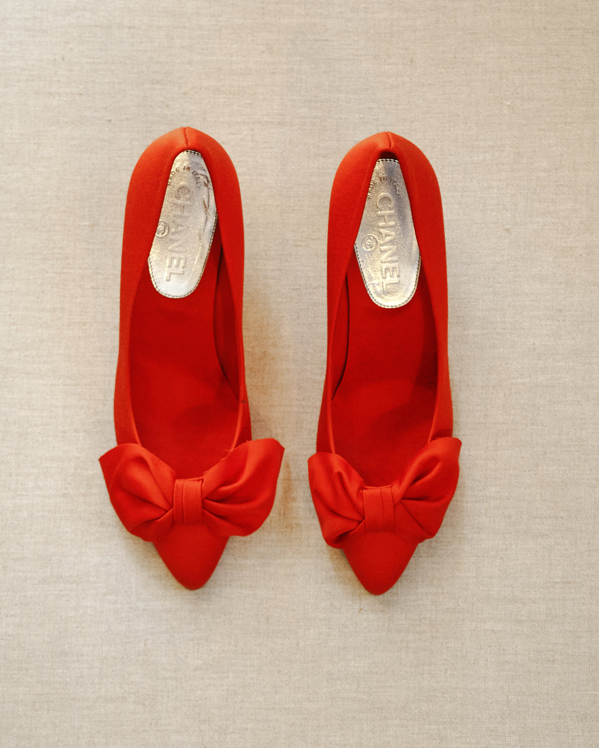 Vintage Chanel Heels - Red