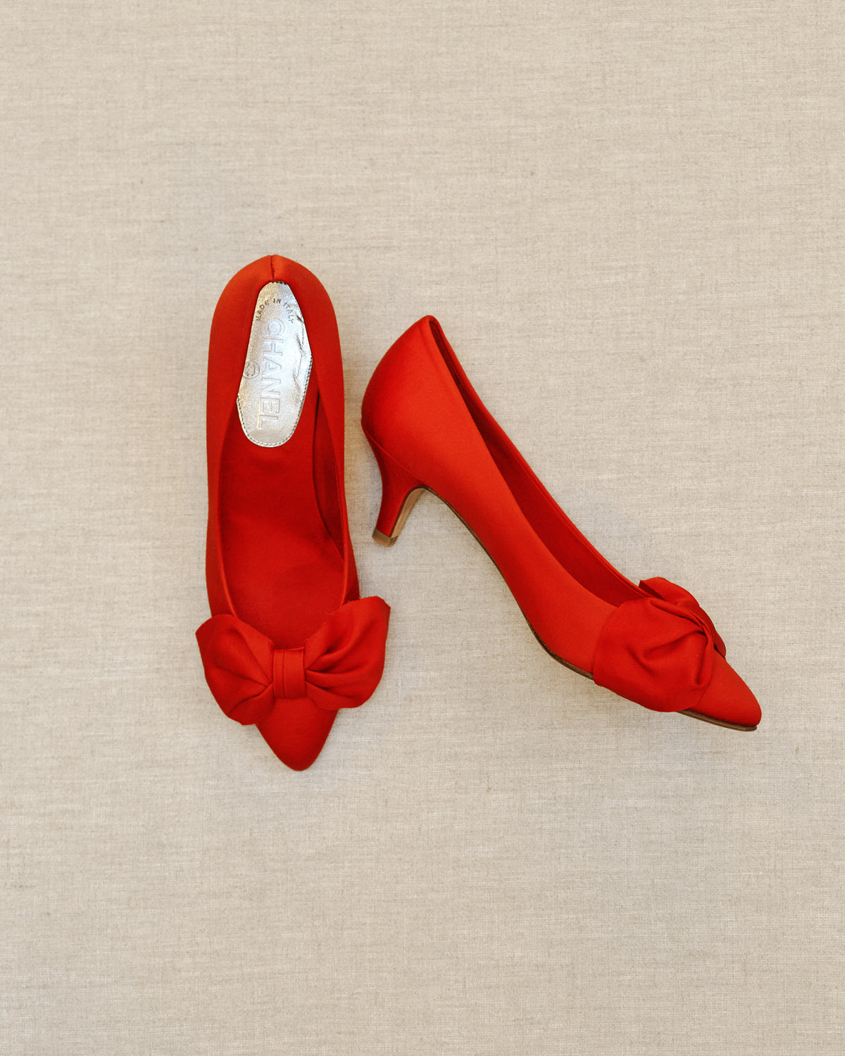 Vintage Chanel Heels - Red