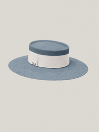 Le Canotier - Blue, White Ribbon