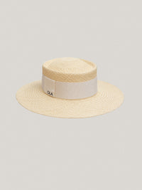 Le Canotier - Natural, White Ribbon