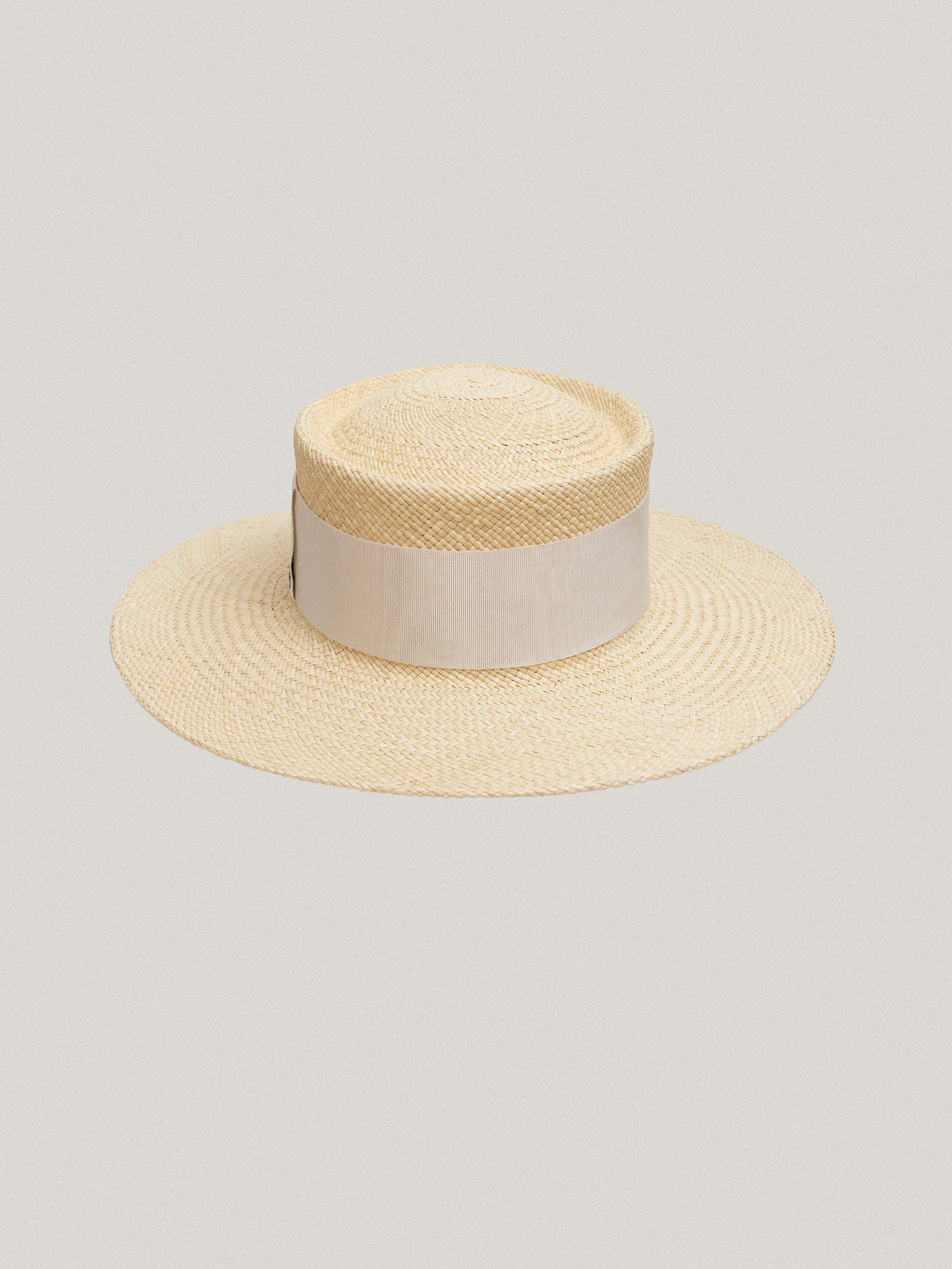 Le Canotier - Natural, White Ribbon