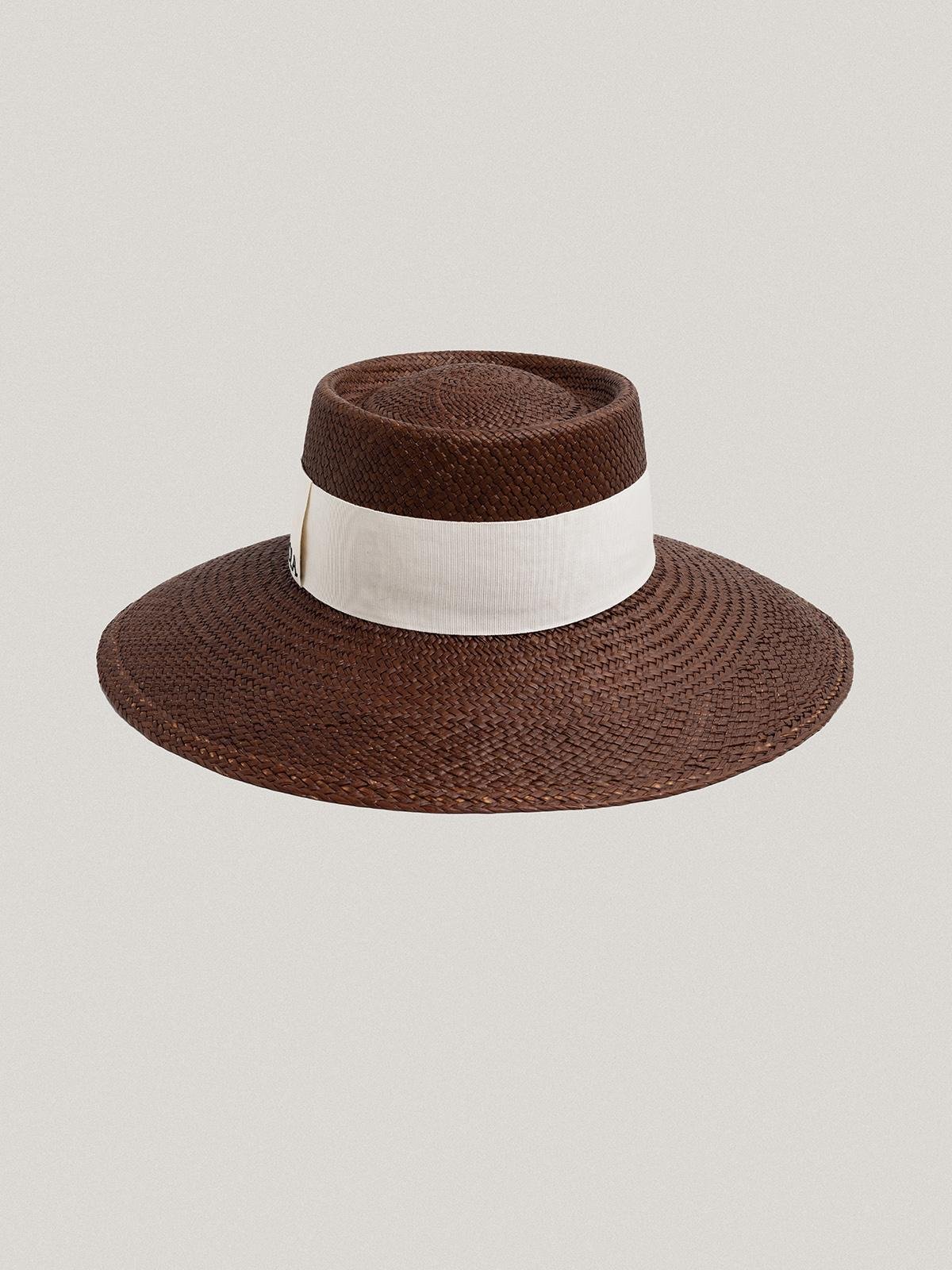 Le Panama - Brown, White Ribbon